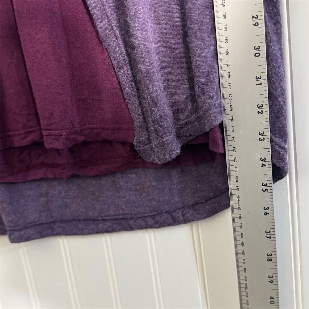 Yak n Yeti Tunic Top XL Purple Viscose Stretch‎ Layered Back Split Boho Longline - Picture 5 of 7